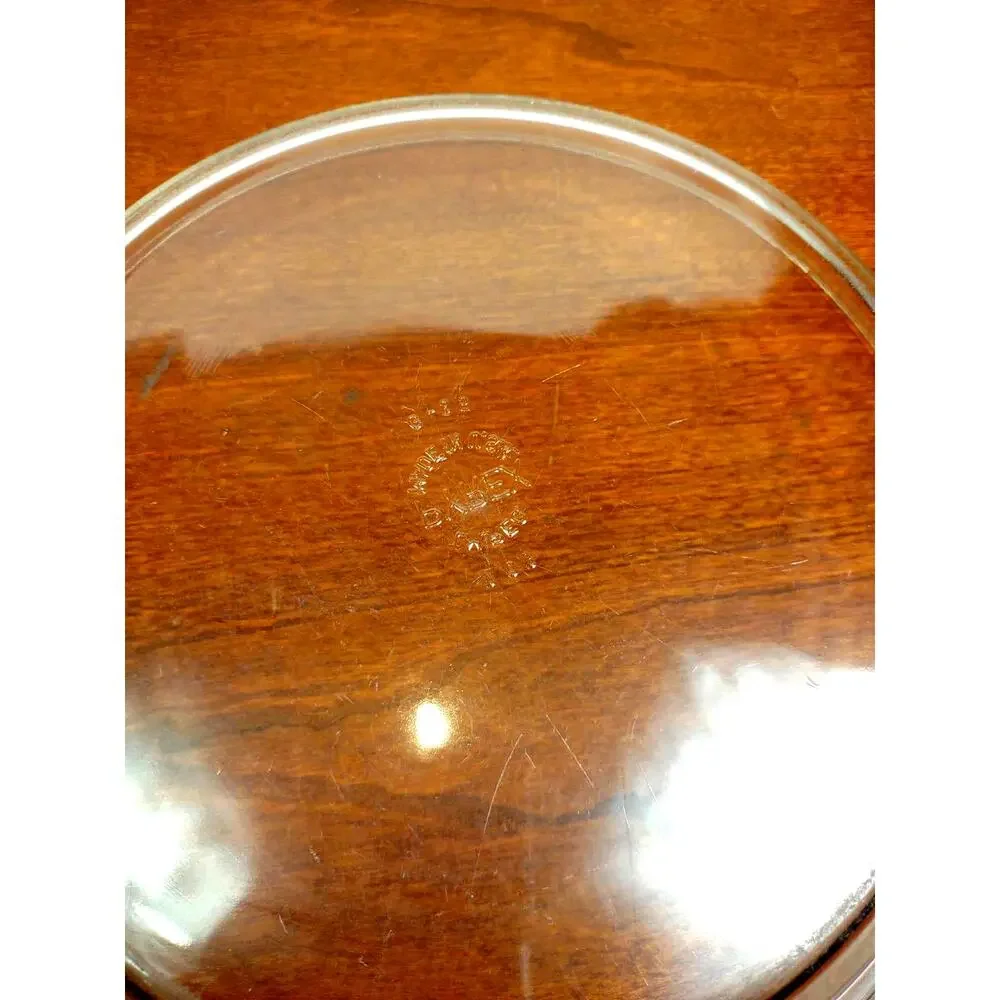 Pyrex Deep Pie Plate 9'' Clear Glass Flat Rim 209 Made In USA Vintage